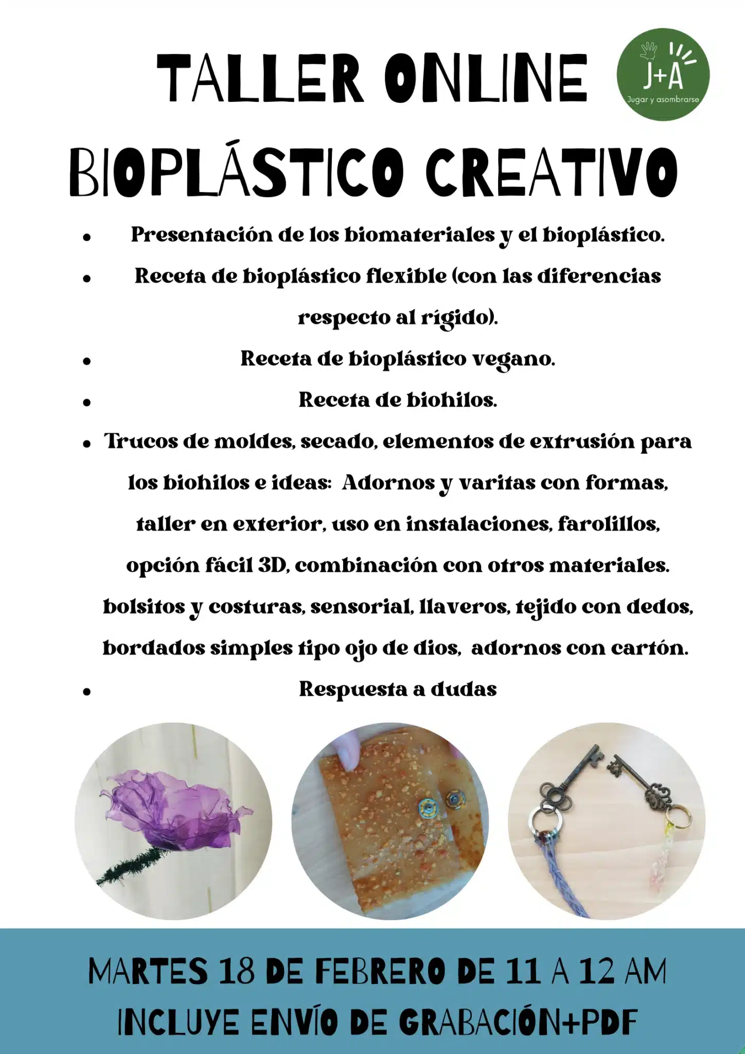 taller bioplastico creativo