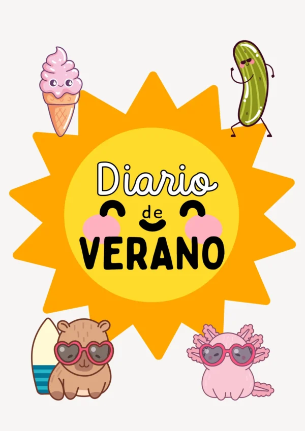 diario creativo de verano kawaii
